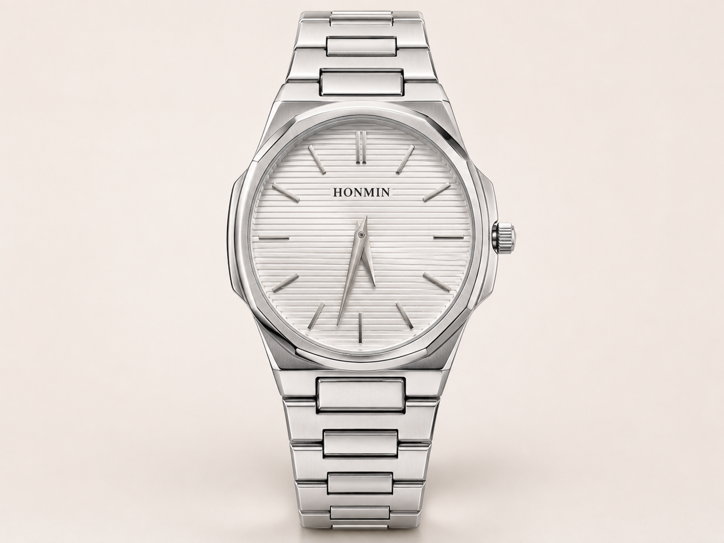 Gurmani Ultra-Thin Sleek Silver Men's Watch