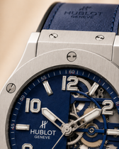 Hublot Genève Semi-Skeleton Men's Watch – Blue Strap