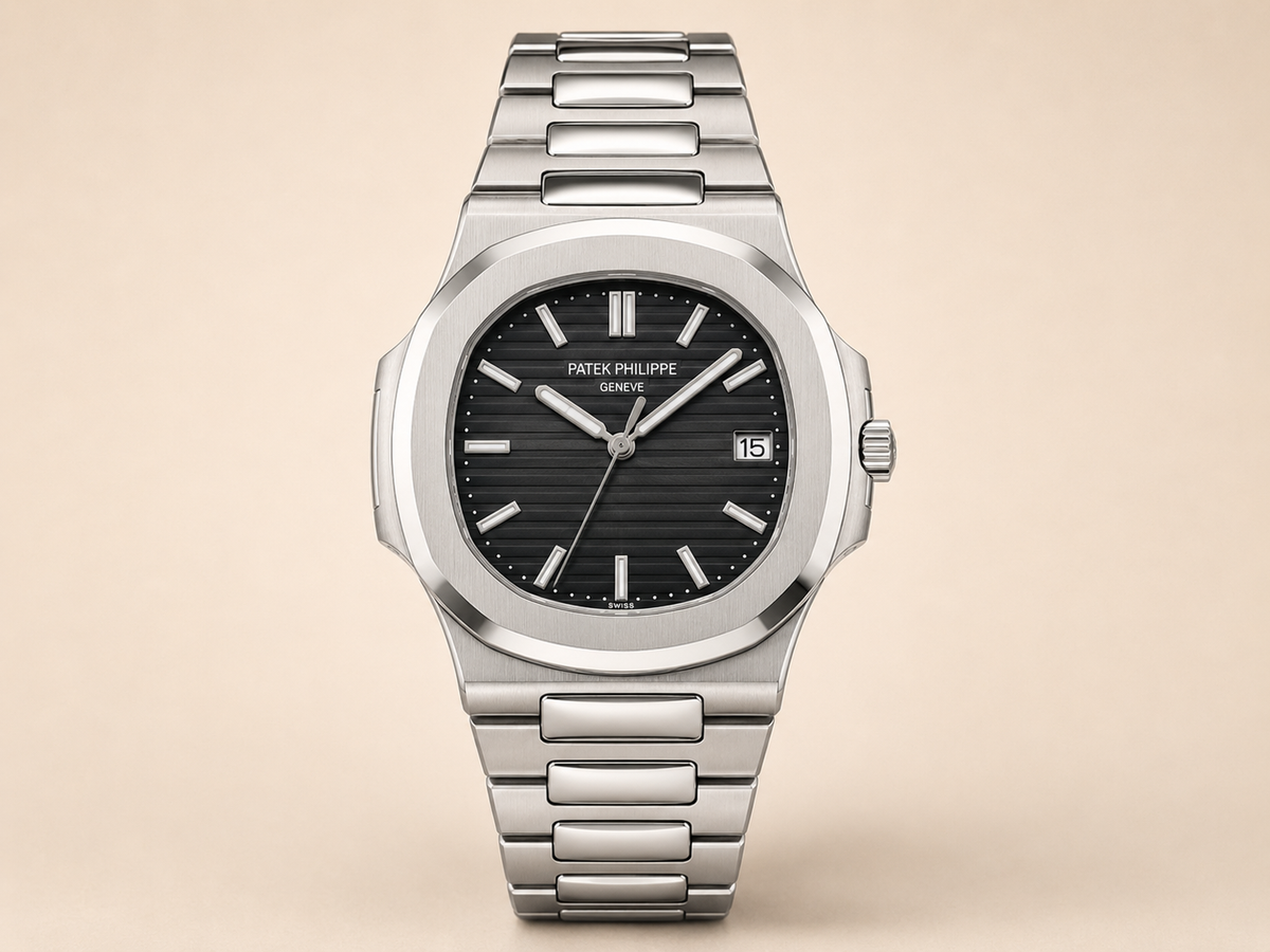 Nautilus Style Deep Dial Men's Watch – Silver